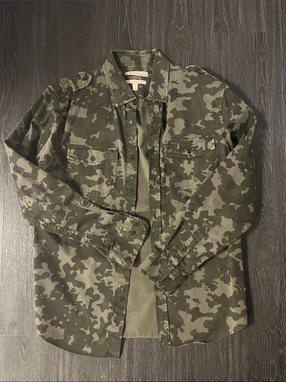 Banana Republic Olive Camo Military Field Jacket